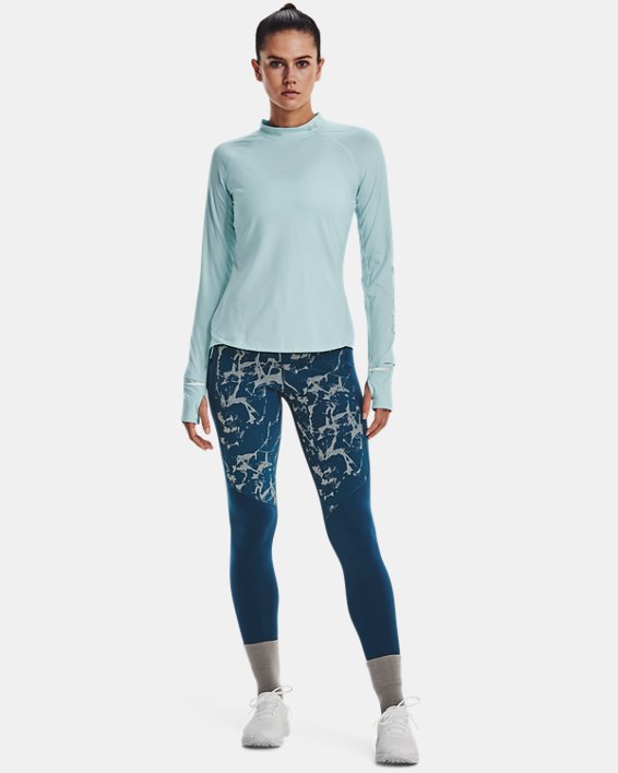 Women's UA OutRun The Cold Long Sleeve, Blue, pdpMainDesktop image number 3